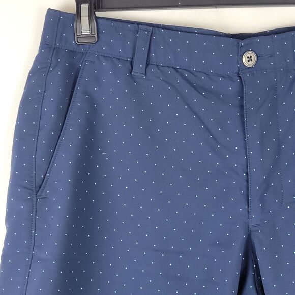 Under Armour 10” Golf Shorts Men 36 Blue Dots Match Play Stretch Performance - Picture 4 of 11